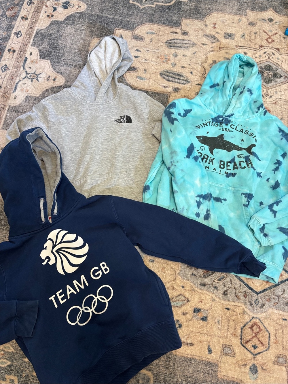 The North Face, York beach, team Great Britain sweatshirts, all size 8/9